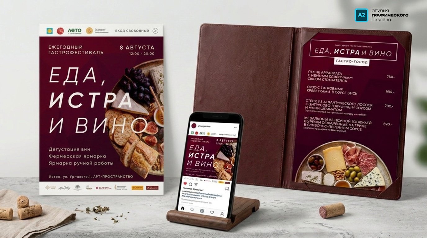 Афиша, пост и меню гастрофестиваля Еда, Истра и вино
